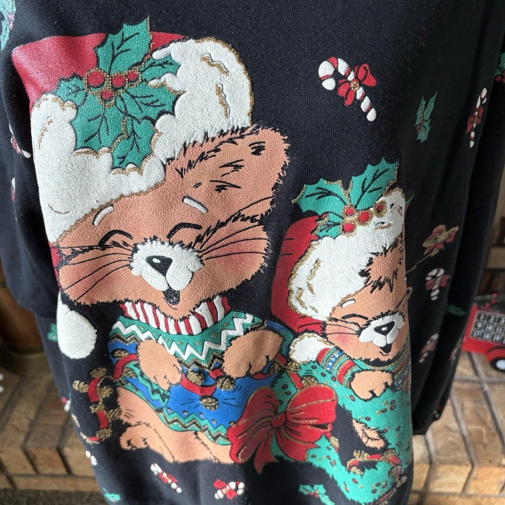 Nut Cracker 80's Christmas Sweatshirt Women's Size 2XL/3XL - Picture 2 of 4